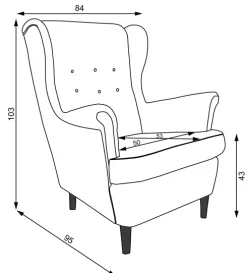Fotel Werina (boucle kremowy)
