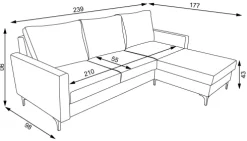 Narożnik Milano (sztruks róż)