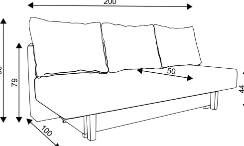 Sofa Afrodyta 2 (plusz brąz)