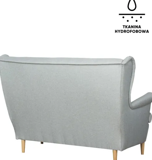 Sofa 2-osobowa Werina (elegantis jasny szary)