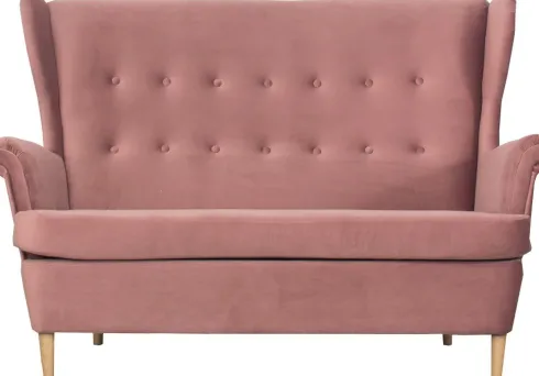 Sofa 2-osobowa Werina (plusz brudny róż)