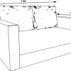 Sofa rozkładana Milano (sztruks szary)
