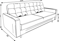 Sofa Sewilla (plusz brudny róż)