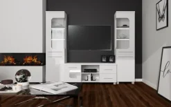 Stolik RTV 160 cm Panama (biały połysk)