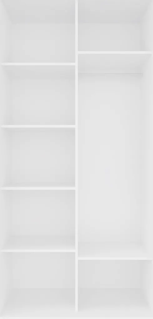 Szafa przesuwna 100 cm lustra (biały mat)