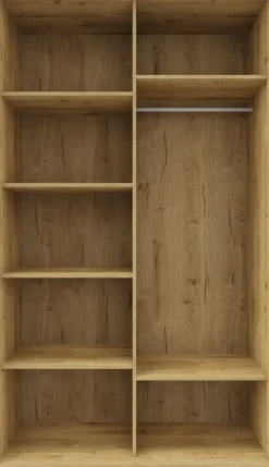 Szafa przesuwna lustra 120cm (dąb soma ciemny)